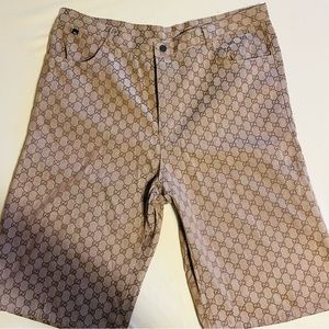 Mens Gucci Monogrammed Shorts